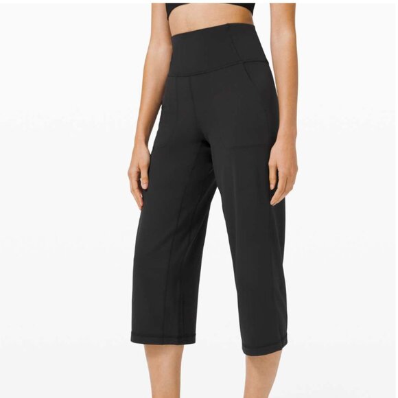 lululemon athletica Pants - Lululemon Align Wide Leg Crop 23" Black